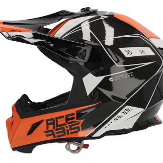 ACERBIS HELMET STEEL CARBON ORANGE/BLACK SMALL