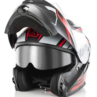ACERBIS HELMET SEREL MODULAR BLACK/RED MEDIUM