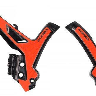 ACERBIS X-GRIP FRAME GUARDS KTM SX SXF 23-24 EXC EXCF 24 BLACK ORANGE