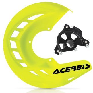 ACERBIS X-BRAKE DISC COVER & BLK MOUNT FLO YELLOW SHERCO EXPLORER FORK 18-23