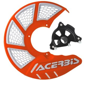 ACERBIS X-BRAKE 2.0 DISC COVER & BLK MOUNT ORANGE WHITE SX/F 03-14 EXC/F 03-15