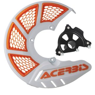 ACERBIS X-BRAKE 2.0 DISC COVER & BLK MOUNT WHITE ORANGE SX/F 03-14 EXC/F 03-15