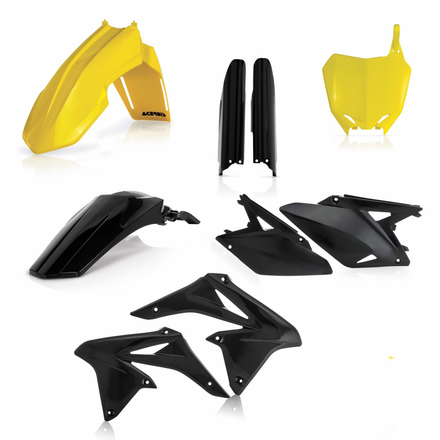 ACERBIS PLASTIC KIT SUZUKI RMZ 250 10-18 YELLOW BLACK