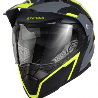 ACERBIS HELMET ADVENTURE FLIP BLACK GREY YELLOW XL